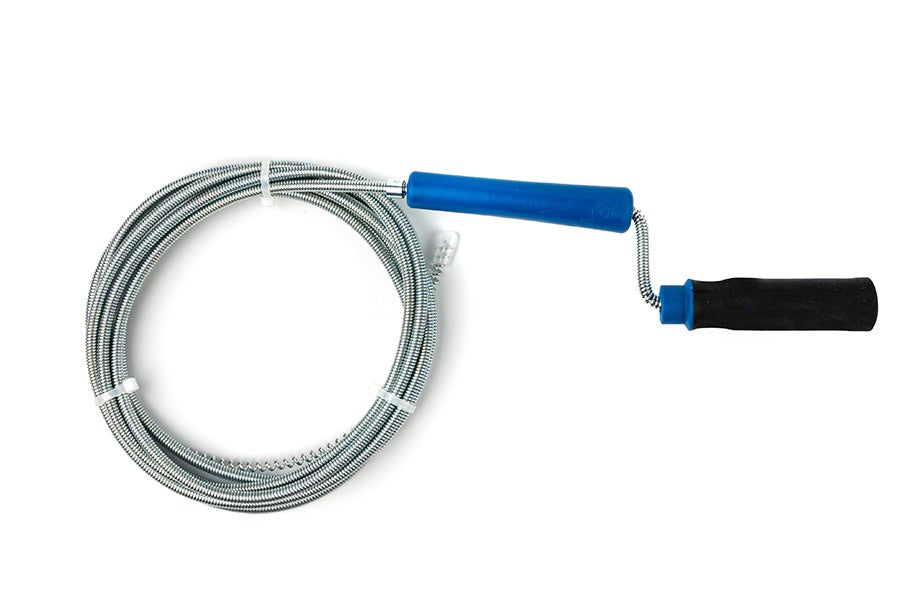 An example of a handheld drain snake.