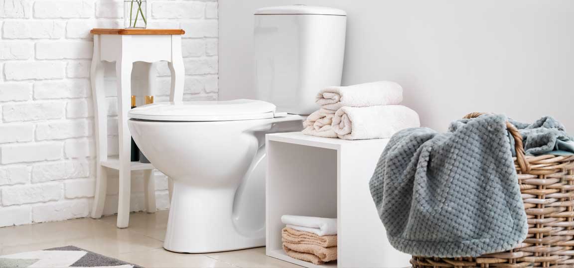 Toilet in bathroom