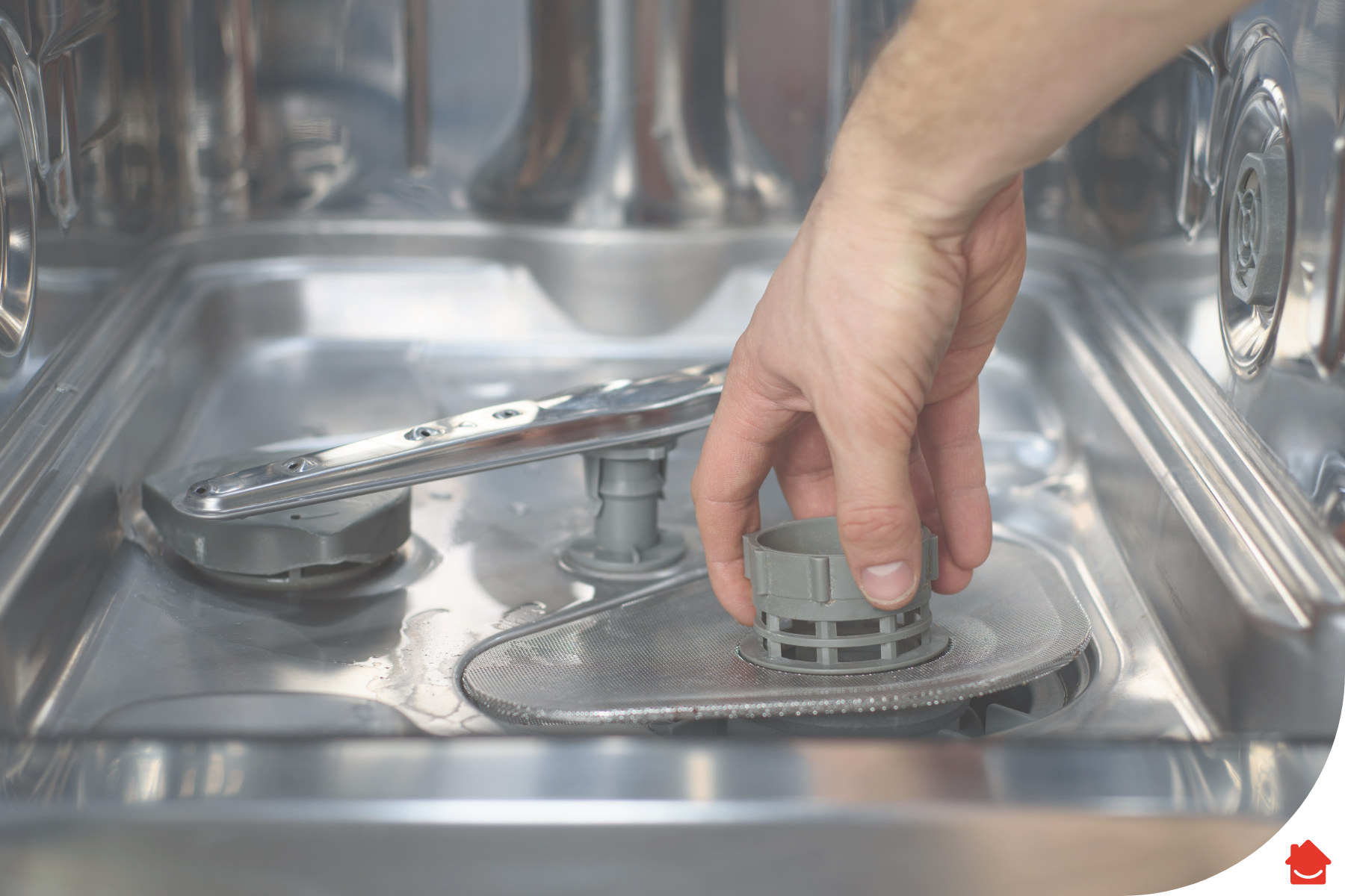 Person placing an item in dishwasher -How to unblock a dishwasher