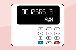 An electric smart meter with  keypad