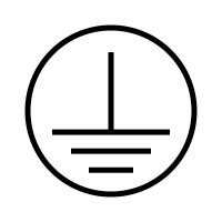 A symbol indicating an earth terminal