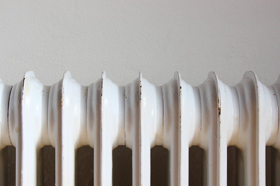 A radiator that has a build up of rust 