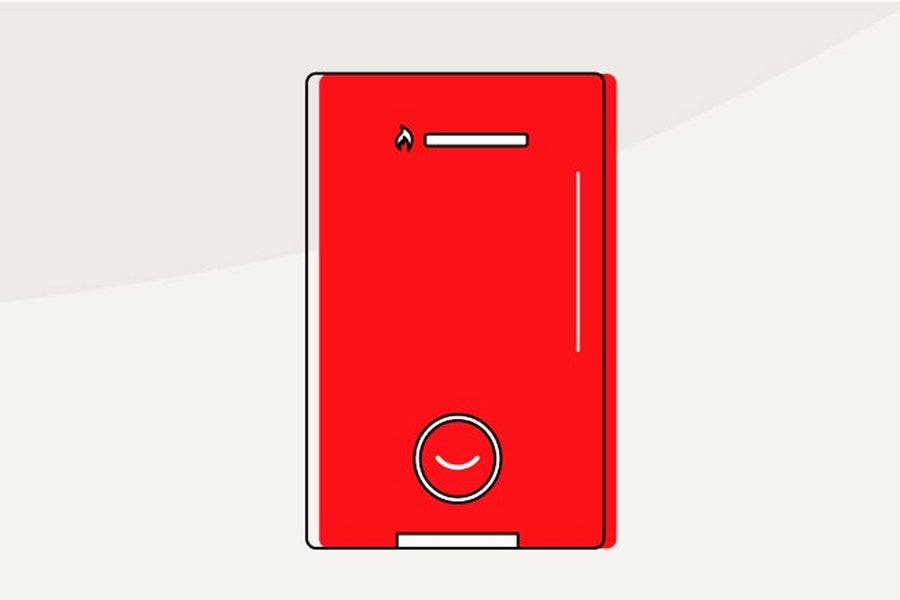 A graphic of a combi boiler