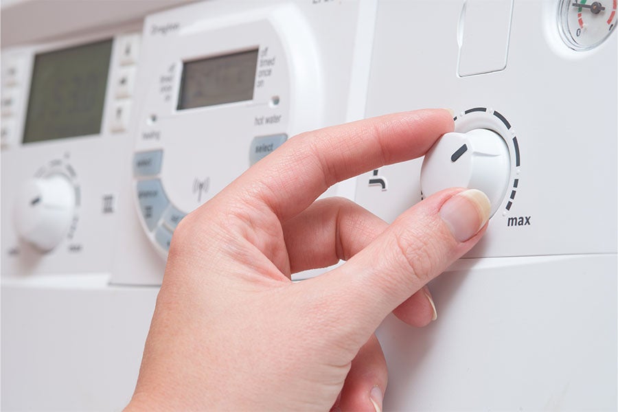 Close up of a gas boiler which can be insured with boiler cover