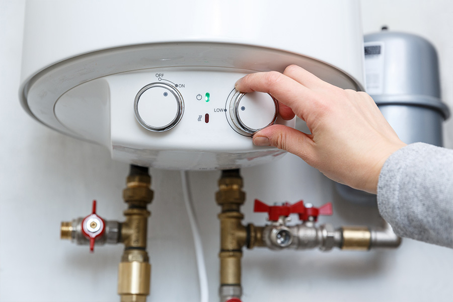 Changing settings on an immersion heater