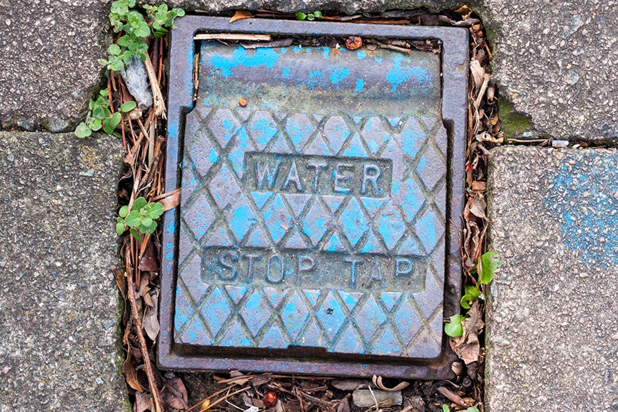 An outside stop tap cover.
