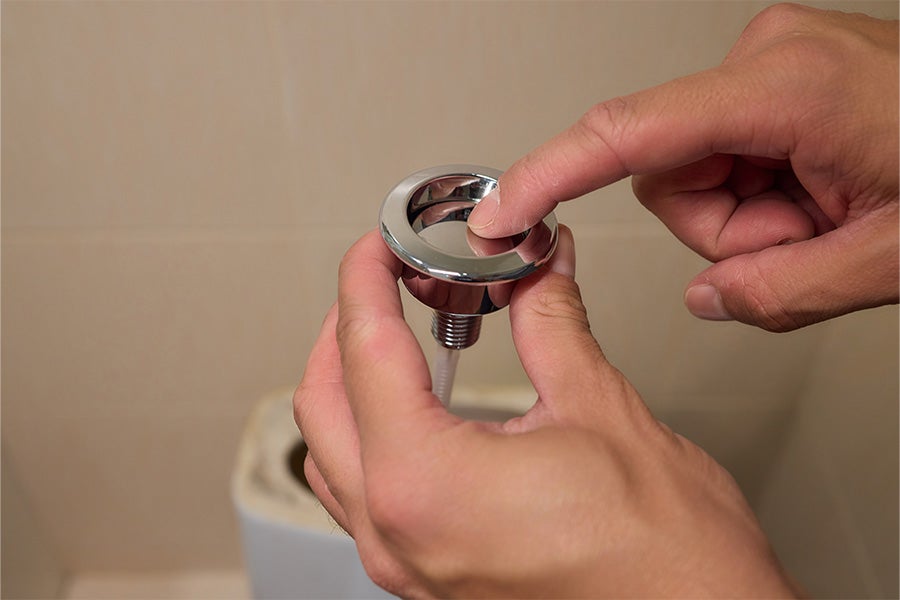 A flush mechanism for a toilet.