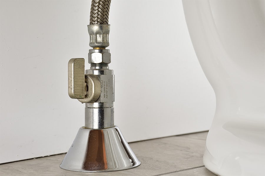 An isolator valve for a toilet water supply.