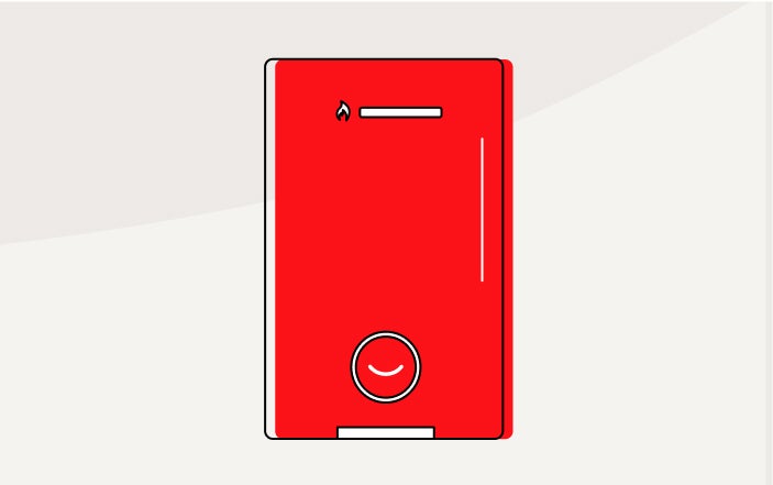 A graphic of a combi boiler