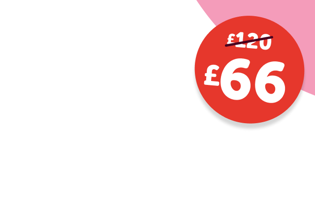 A red circle showing the discount on a boiler service from £120 to £66