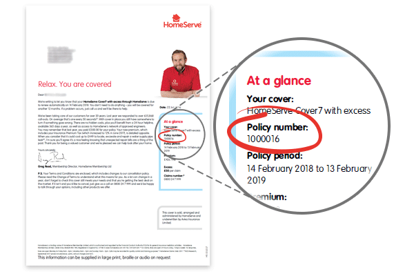 You can find your policy or plan number under the 'At a glance' section, which can be found on the right hand side of the first page of your Policy Documents